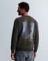 Sweatshirt with back graphic and chest logo – Grey Comfort Denim – Heren sweatshirts | CAST IRON