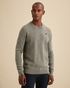 Trui met ronde hals en allover structuur – Grey Comfort Denim – Heren truien | VANGUARD