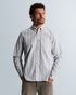Oxford shirt with stripe pattern – Black Indigo – Heren casual overhemden | CAST IRON