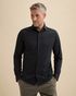 Elevated Knit shirt with widespread collar – Black Indigo – Dress shirts | VANGUARD
