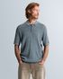 Polo shirt in cotton/modal with zipper – Black Indigo – Heren polo's | CAST IRON