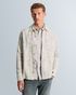 Overshirt with jacquard pattern and button closure – Grey Comfort Denim – Heren overshirts | CAST IRON