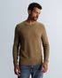 Pullover with allover texture and ribbed trims – Brown – Heren truien | CAST IRON