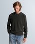 Pullover with allover texture and ribbed trims – Grey Comfort Denim – Heren truien | CAST IRON