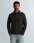 Knitted overshirt with jacquard pattern and flat collar – Grey Comfort Denim – Cardigans | CAST IRON