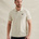 Polo shirt with stripe pattern and flight pocket