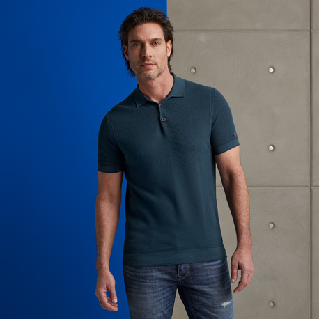 Short Sleeve Cotton Blend Polo