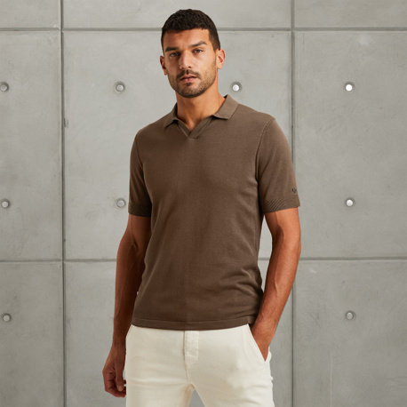 Polo shirt in cotton/modal