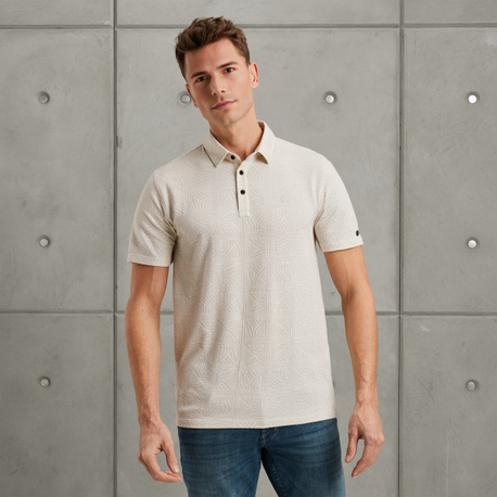Polo shirt with jacquard pattern