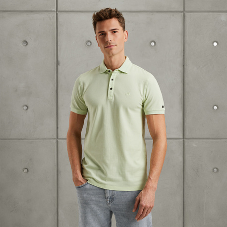 Polo shirt in cotton with stretch