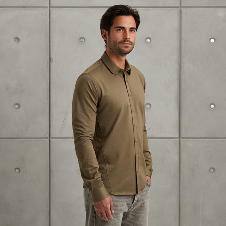 Overhemd van twill jersey