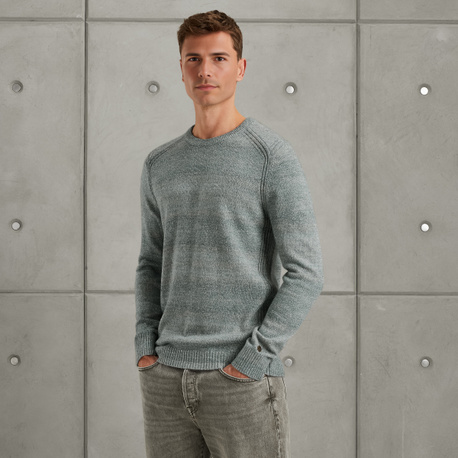 Pullover in cotton mouliné