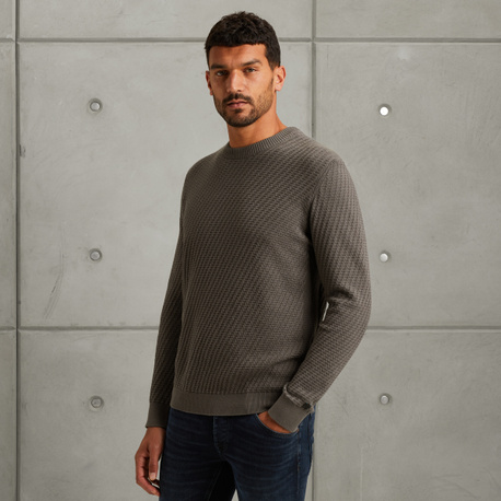 Pullover with allover texture