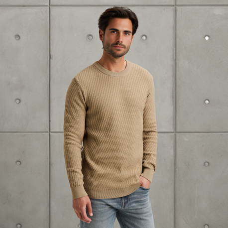Pullover with allover texture