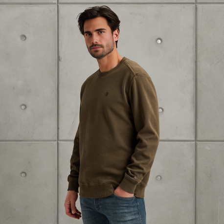 Sweatshirt with twill texture