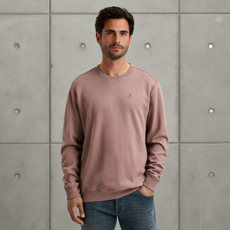 Sweatshirt with twill texture