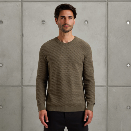 Pullover with allover texture