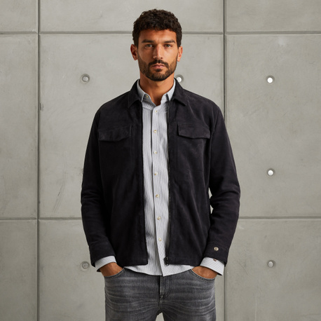 Shirt jacket van suède