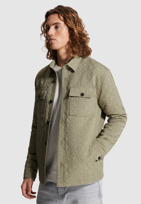 Shirt jacket met allover jacquardpatroon