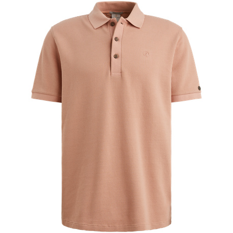 Polo met tweekleurige wafelstructuur