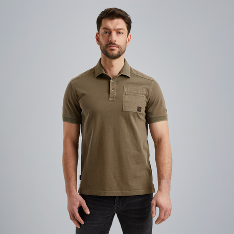 Polo met cargo borstzak