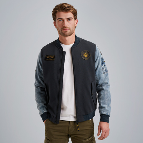 Hybrid jacket met badges