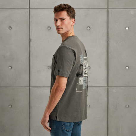 T-shirt met wafelstructuur