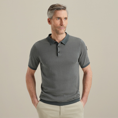 Polo met jacquardpatroon