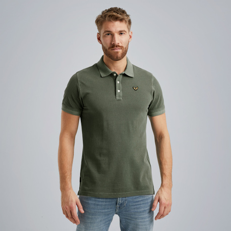 Polo met garment-dye wassing