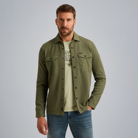 Shirt jacket met wafelstructuur