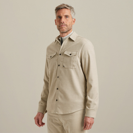 Overshirt met wollen look