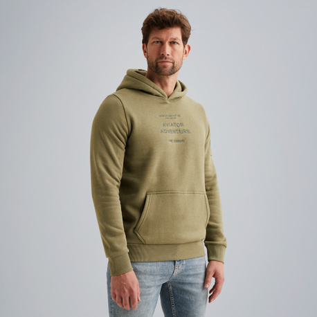 Hoodie van terry stof