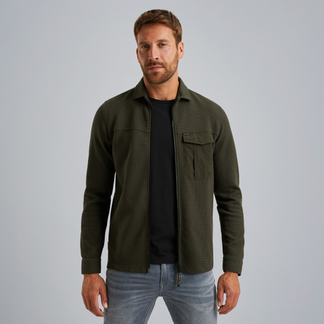 Shirt jacket met wafelstructuur