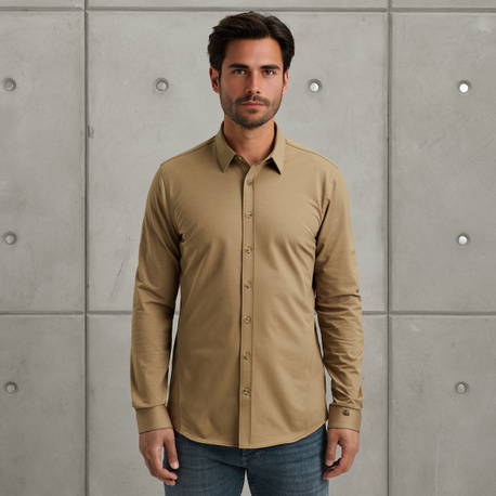 Overhemd van twill jersey