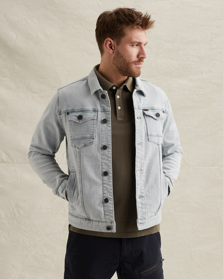 Denim jacket met geborduurd artwork