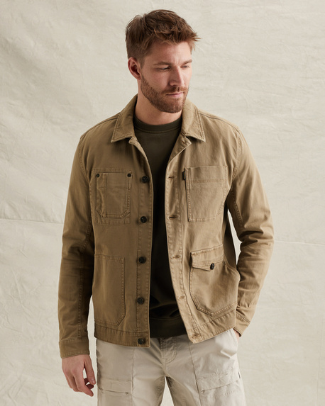 Worker jacket met stikseldetails