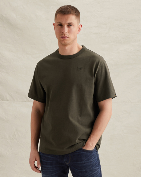 Relaxed fit T-shirt met geborduurd logo