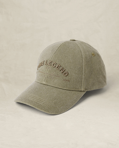 Cap van gewassen twill