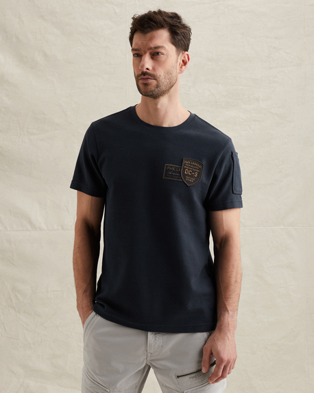 T-shirt met artwork en flight pocket