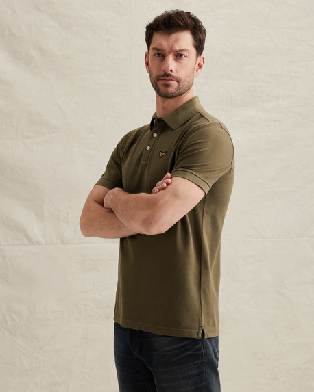 Polo met garment-dye wassing