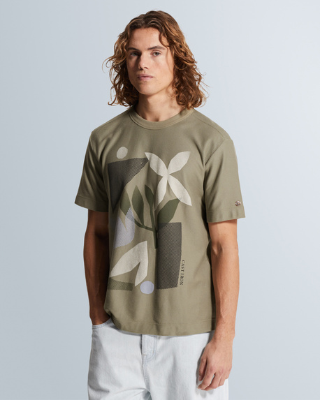 T-shirt met meerkleurig artwork