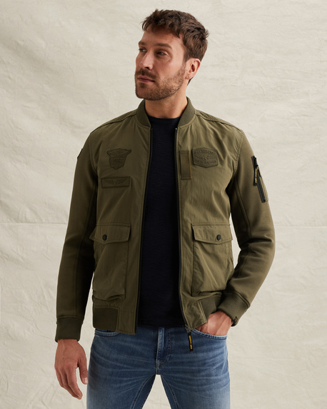 Hybrid jacket met flight pocket
