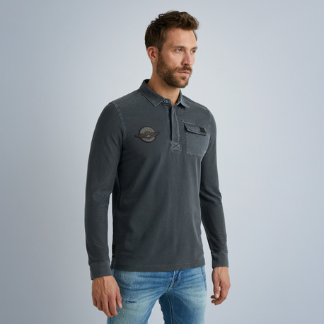 Long Sleeve Pique Polo
