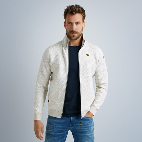 Jacquard Sweat Strickjacke