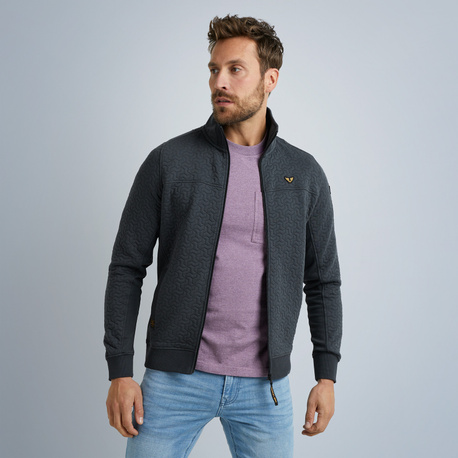 Jacquard Sweat Strickjacke