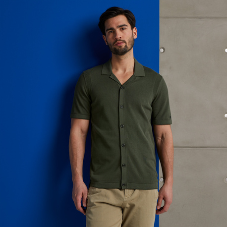 Gebreid Katoenen Blend Shirt