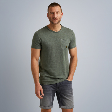Kurzarm Linen T-Shirt