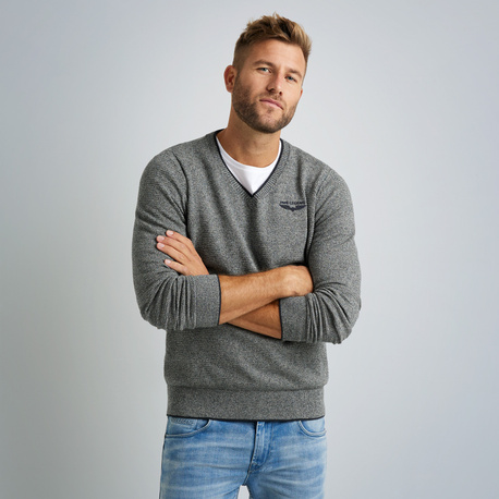 Pullover with V-neck