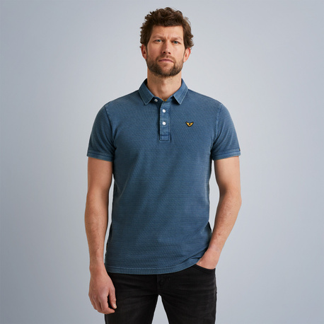 Short sleeve polo structured
