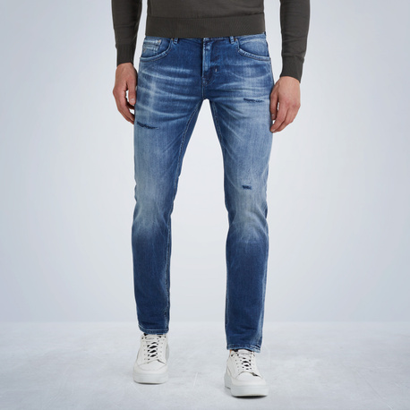 Tailwheel slim fit jeans met repair marks
